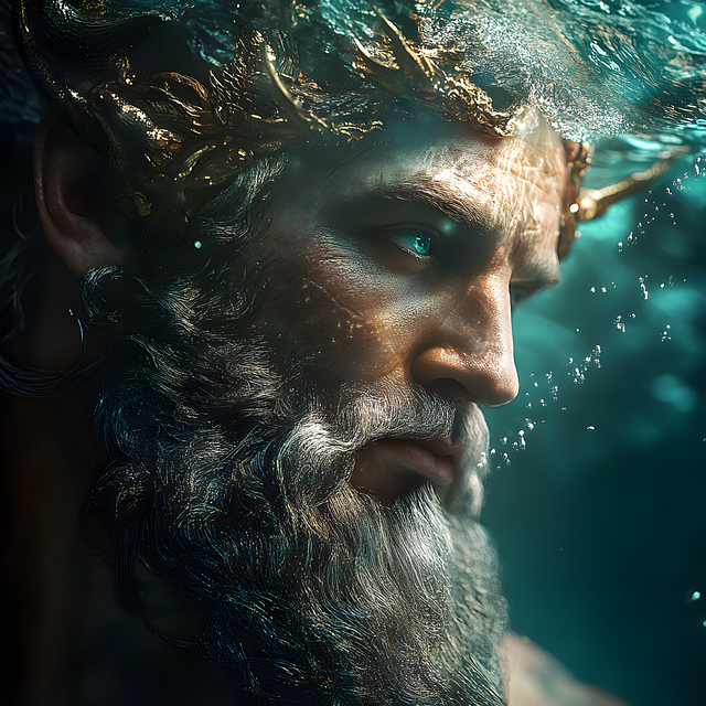 Download free HD stock image of Ai Generated Poseidon Free ai generated poseidon mythology illustration