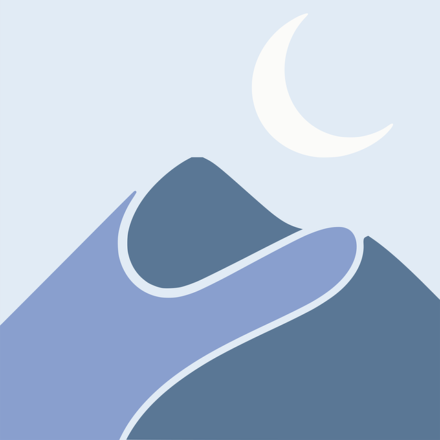 Free mountain moon organic vector