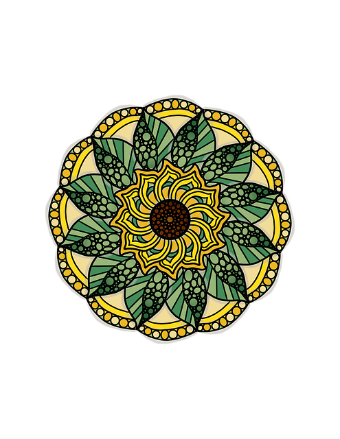 Download free HD stock image of Sunflower Floral Free sunflower floral mandala illustration
