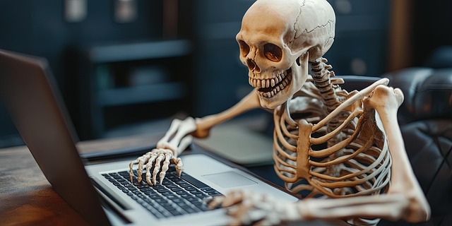 Free ai generated skeleton business illustration