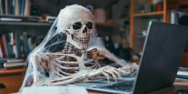 Free ai generated skeleton business illustration