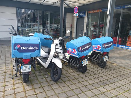 Scooter, Moto, Transporte, Dominó, Pizza