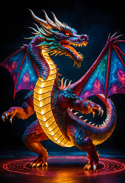 Free ai generated dragon reptile illustration