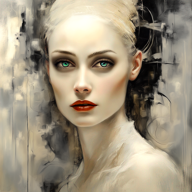 Free beautiful blonde woman illustration