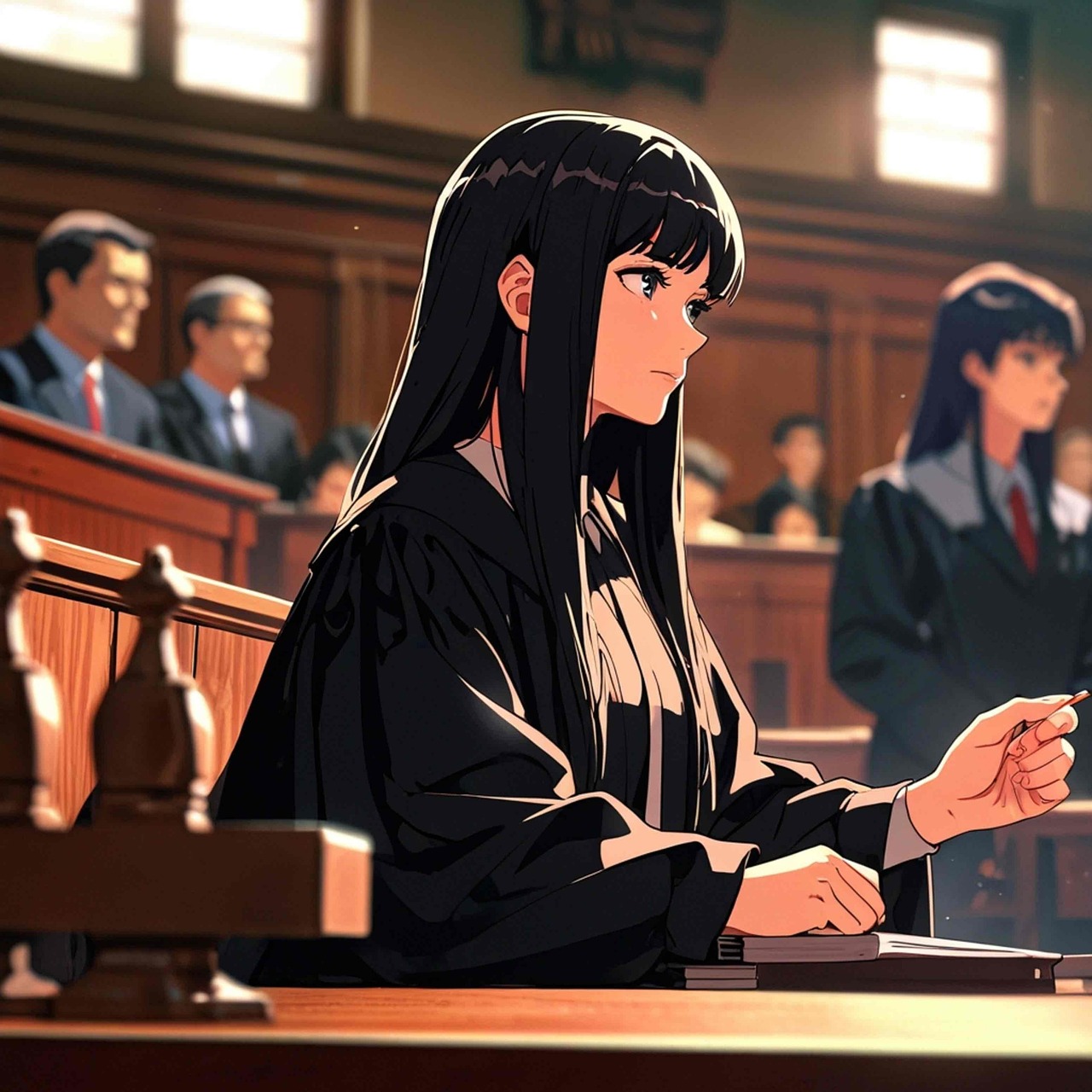 Download Ai Generated, Judge, Courtroom. Royalty-Free Stock ...
