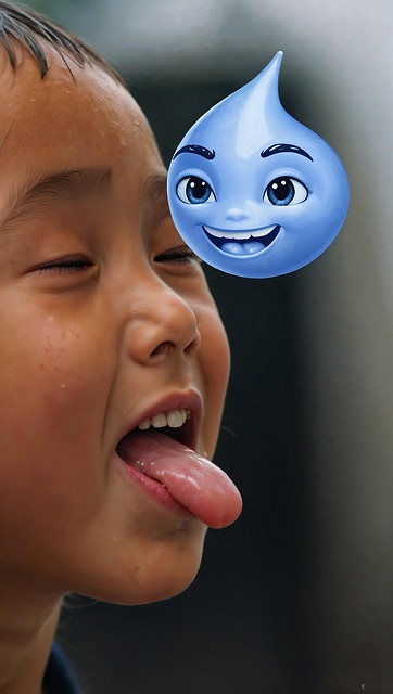 Free ai generated drop of water boy illustration
