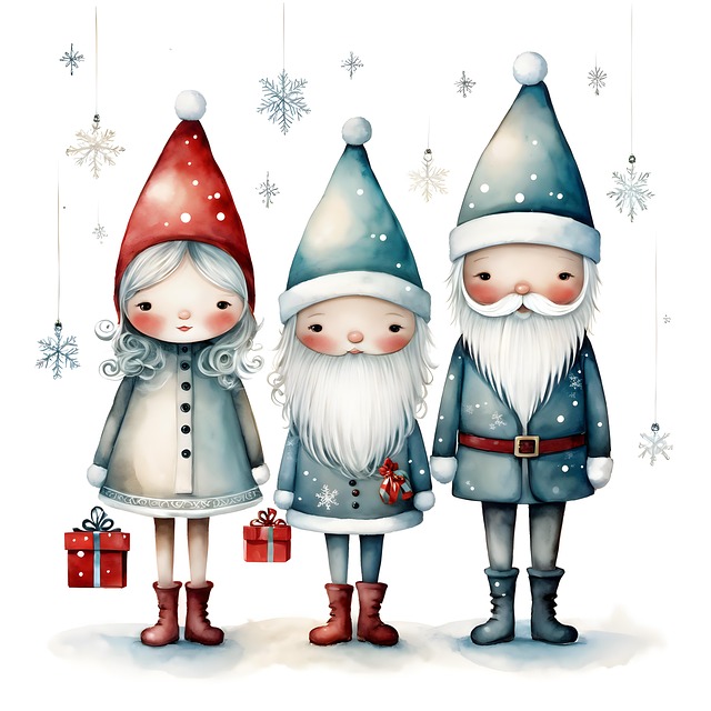 Free ai generated christmas elves illustration