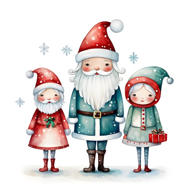 Free ai generated christmas elves illustration