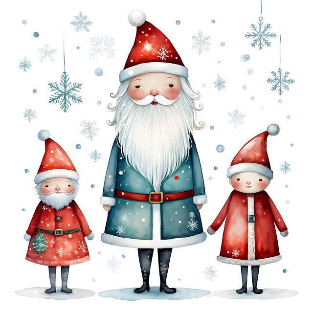 Free ai generated christmas elves illustration