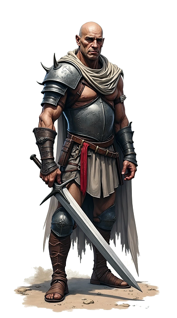 Free ai generated man warrior illustration