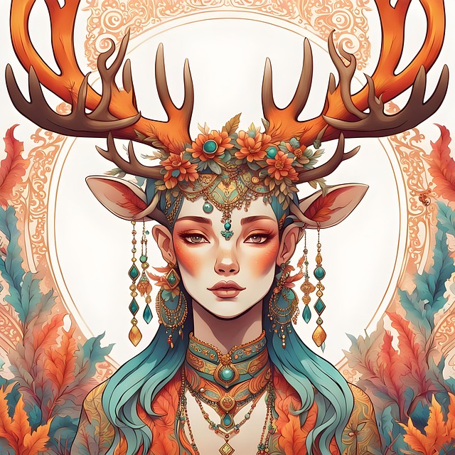 Free ai generated humanoid deer illustration