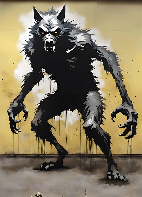 Free ai generated werewolf wolf illustration