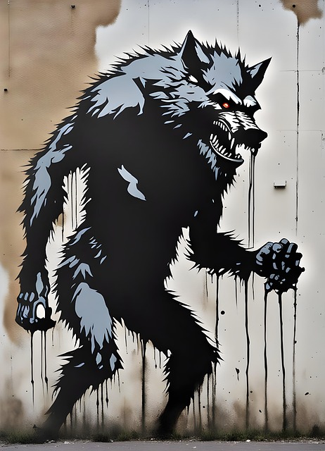 Free ai generated werewolf wolf illustration