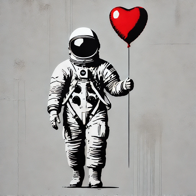 Ai Generiert, Kosmonaut, Herzballon