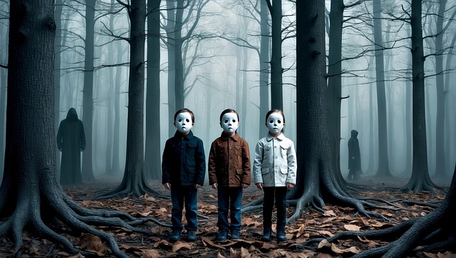 Ai Generiert, Halloween, Kinder, Masken