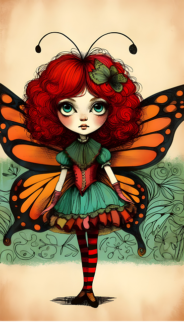 Free ai generated redhead auburn illustration