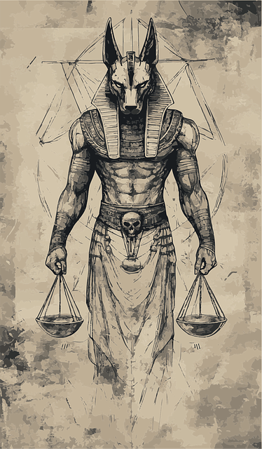 Free ai generated anubis deity vector