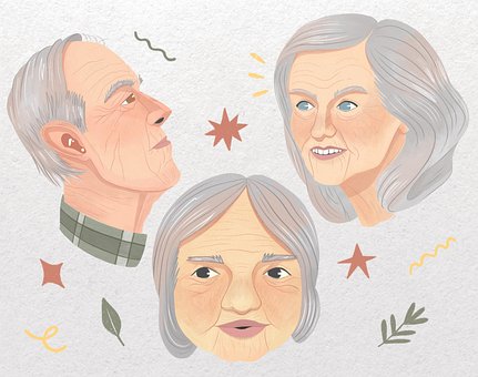 Idoso, Persona, Retrato, Bingo, Rugas
