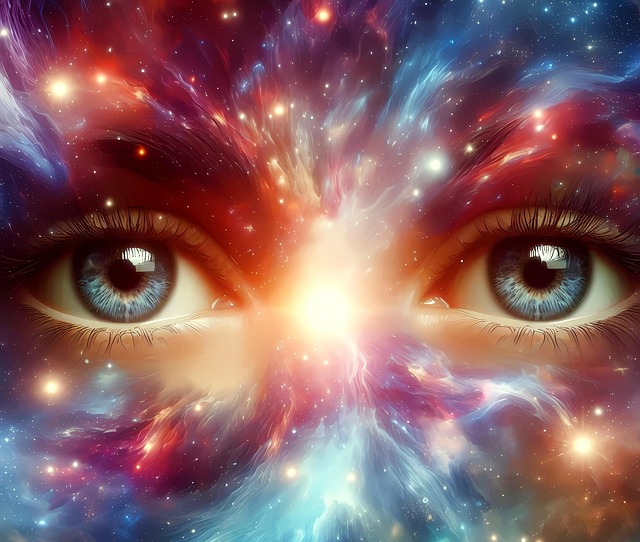 Free eyes cosmos universe illustration