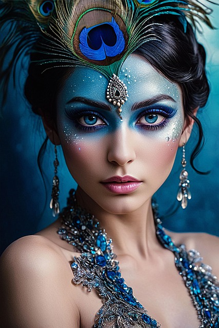 Free ai generated woman feather illustration