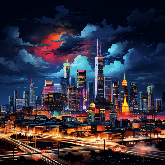 Free ai generated city metropolis illustration
