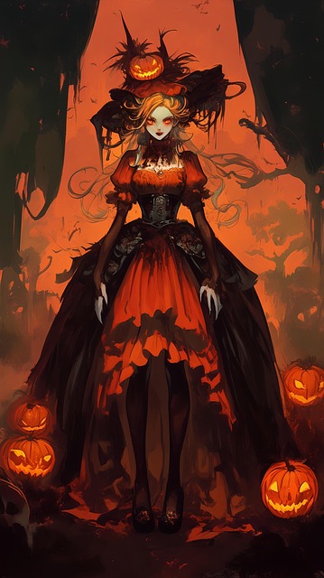 Free ai generated woman gothic illustration