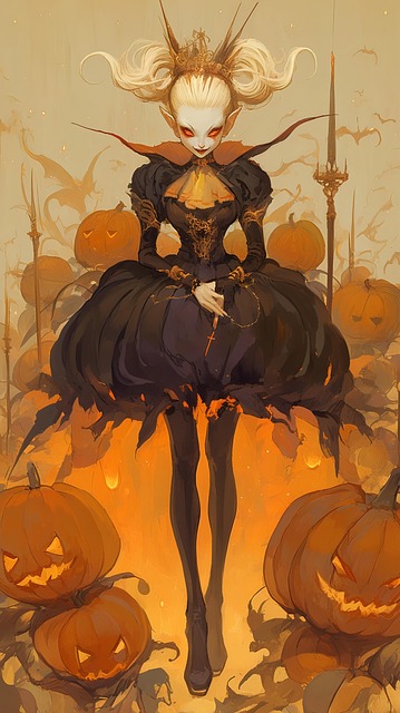Free ai generated woman gothic illustration