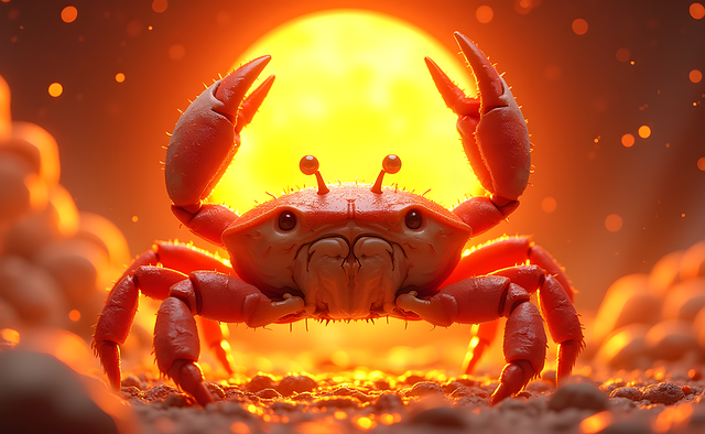 Free ai generated crab horoscope illustration