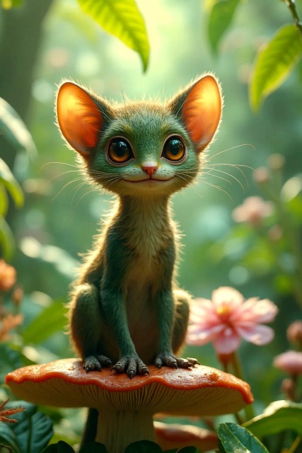 Download free HD stock image of Ai Generated Kitten Free ai generated kitten mushroom illustration