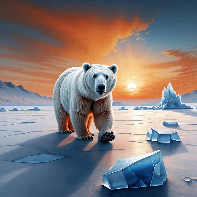 Free ai generated icebear snow land illustration