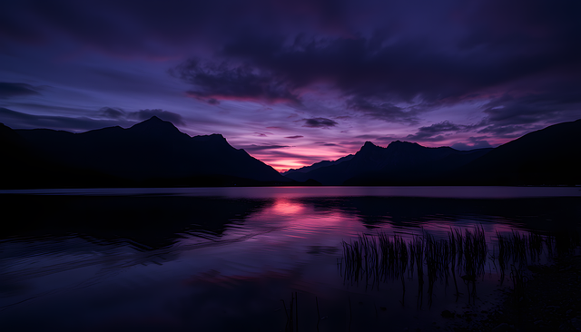 Free ai generated moutains lake illustration