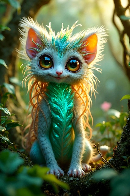Free ai generated nature cat illustration