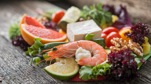 Free ai generated shrimp tofu illustration