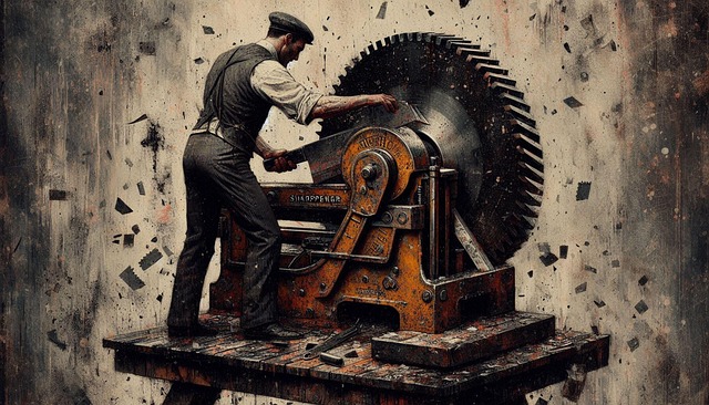 Free ai generated craftsman machinery illustration