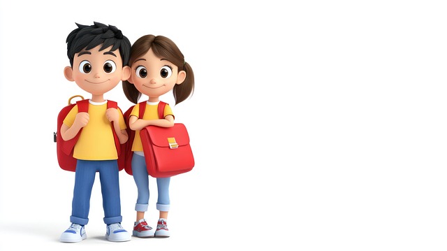 Free ai generated school students illustration