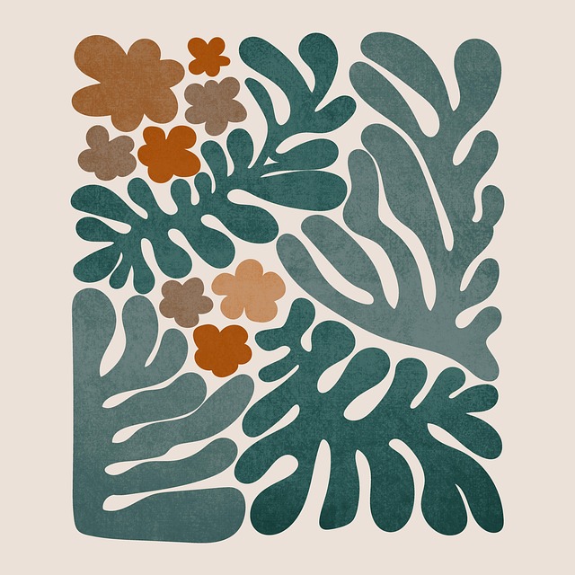 Free flowers branches leaves illustration