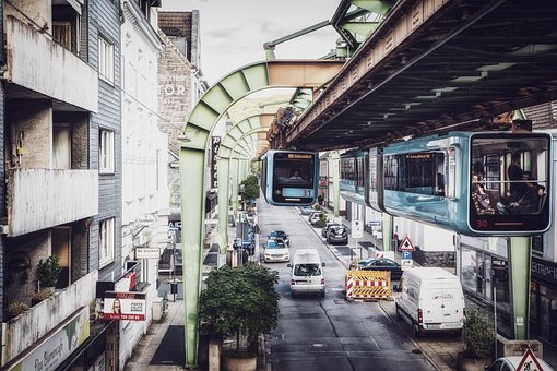Hängebahn, Eisenbahn, Zug, Transport
