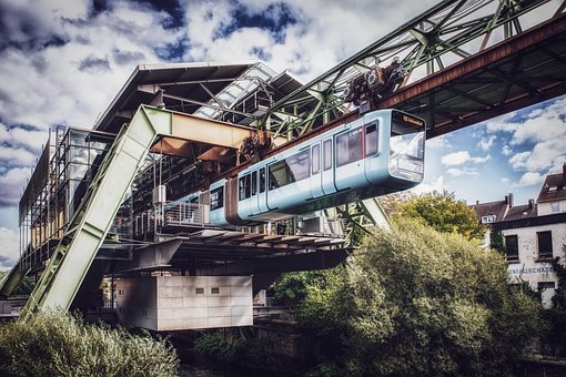 Hängebahn, Eisenbahn, Zug, Transport