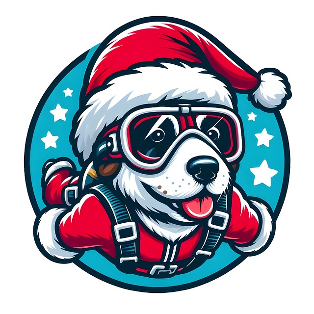 Free ai generated animal skydiving illustration