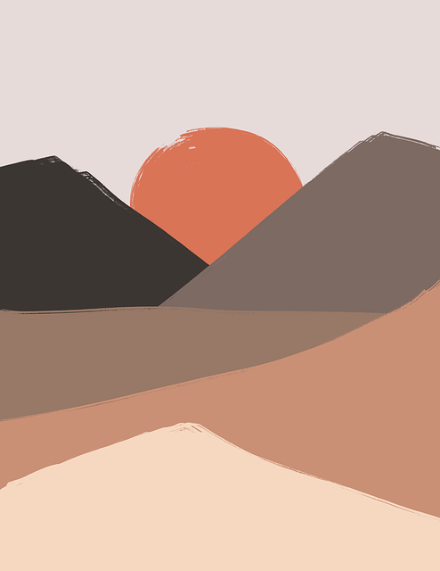 Free Mountains Sunset illustration and picture