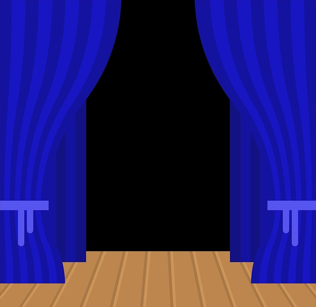 Free stage curtain theatre illustration