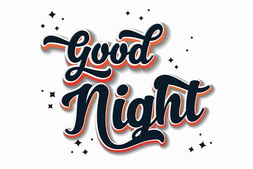 God Natt, Tekst, Hilsener, Typografi