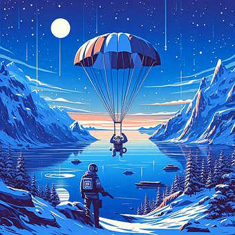 Free Fantasy Parachute illustration and picture