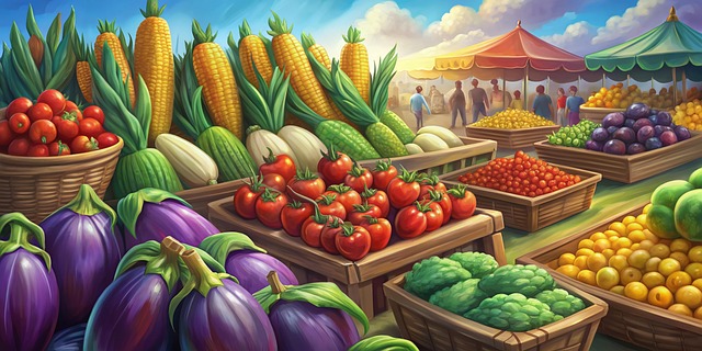 Free ai generated fruits vegetable illustration