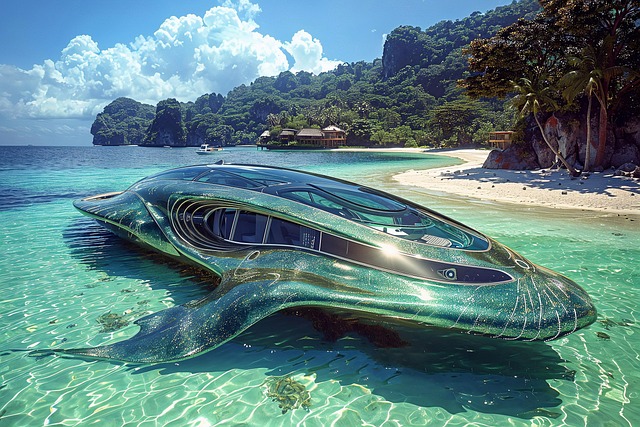Free ai generated yacht ship illustration