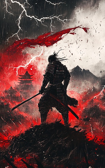 Free ai generated samurai warrior illustration