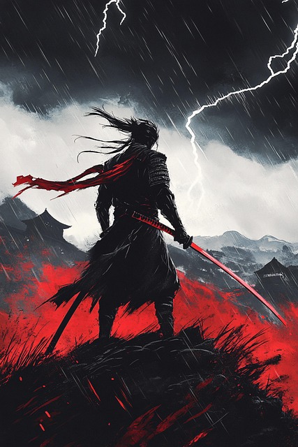 Free ai generated samurai warrior illustration