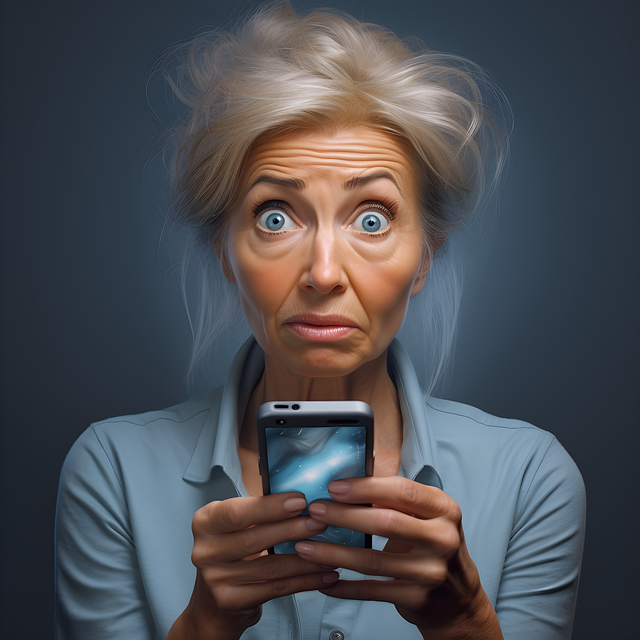 Free ai generated woman smartphone illustration