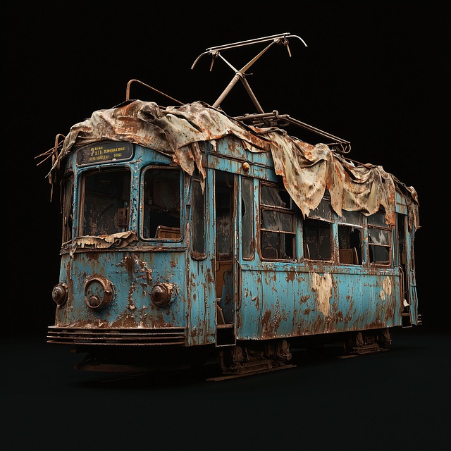 Free ai generated game asset trolley car illustration