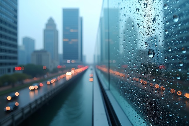 Free ai generated urban raindrops illustration